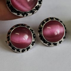 Срібні сережки "Camilla Rose", Рожевий, Рожевий