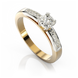 Золота каблучка з діамантами "Joanna", уточнюйте, 10Кр57-0.06-4/4; 1Кр57-0.03-4/4, Білий