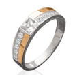 Серебряное женское кольцо "Melange", уточнюйте, Белый
