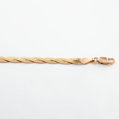 Позолоченный серебряный браслет цепочка на руку 819А 3/18 18 см