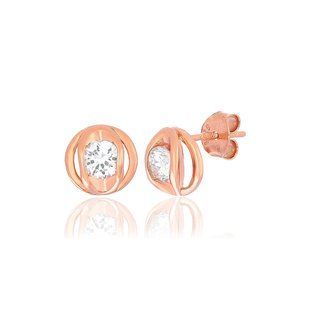 Позолоченные серьги "Carex", Белый, Белый