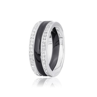 Серебряное кольцо с керамикой КК2ФК/1004-Н
