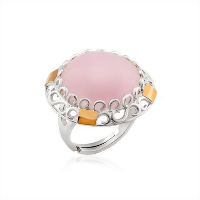 Серебряный набор серьги и кольцо "Nadayn Pink"