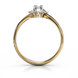 Золота каблучка з діамантом "Chimes", уточнюйте, 1Кр57-0,07-2/5, Білий