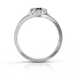 Золотое кольцо с сапфиром и бриллиантами "Amanda", уточнюйте, 6Кр57-0.04-4/4; 1Сапфір-0.59-3/II, Синий