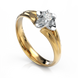 Золотое кольцо с бриллиантом "Chimes", уточнюйте, 1Кр57-0,07-2/5, Белый