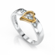Золота каблучка з діамантами "Jenna", уточнюйте, 5Кр57-0,05-2/3, Білий