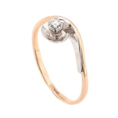 Золотое кольцо с бриллиантом YZ32562, уточнюйте