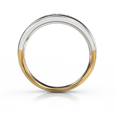 Золотое обручальное кольцо с бриллиантами "Cindy", уточнюйте, 2Кр57-0,05-3/3; 1Кр57-0,04-3/2, Белый