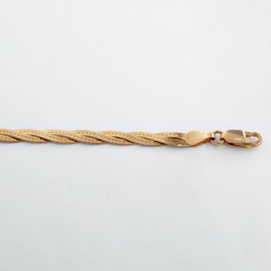Позолоченный серебряный браслет цепочка на руку 819А 3/19 19 см