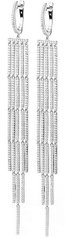 Срібні сережки підвіски з цирконами 1173134б
