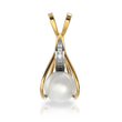 Золота підвіска з перлами і діамантами "Cynosure", 2.01, 3Кр57-0,02-4/5; 1Перлина культ.(прісн. біла), Білий