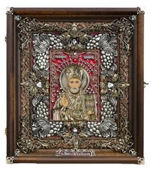 Фото Икона Святой Николай Чудотворец с серебрением