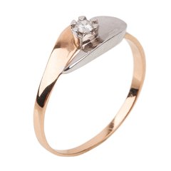 Золотое кольцо с бриллиантом YZ30893, уточнюйте