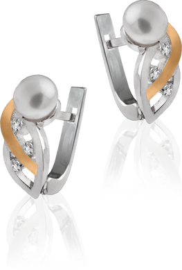 Срібний набір сережки і каблучка "Charm"