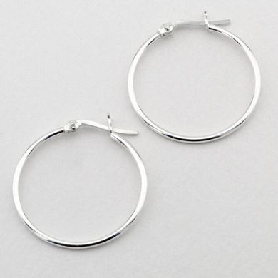 Срібні сережки-кільця (діаметр 3 см)
