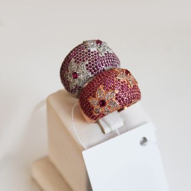 Позолоченное серебряное кольцо "Rich in Ruby", Рубин, 15, Рубин