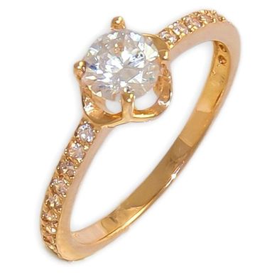 Золотое кольцо "Vivien", 18.5, 2.43, Белый