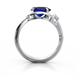 Золотое кольцо с сапфиром и бриллиантами "Rachel", уточнюйте, 3Кр57-0.02-4/4; 1Сапфір-1.41-3/II, Синий