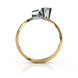 Золотое кольцо с бриллиантом "Yvonne", уточнюйте, 1Кр57-0.11-4/4, Белый