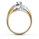 Золота каблучка з діамантами "Grace", уточнюйте, 1Кр57-0,31-4/5; 10Кр57-0,04-4/3, Білий