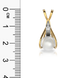Золотая подвеска с жемчугом и бриллиантами "Cynosure", 2.01, 3Кр57-0,02-4/5; 1Перлина культ.(прісн. біла), Белый
