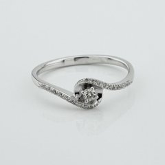 Золотое кольцо с бриллиантами KCN101086A, уточнюйте, Діамант: 18 кругов, чистота 5, цвет 5, 0,07 карат; 1 круг, чистота 5, цвет 5, 0,04 карат