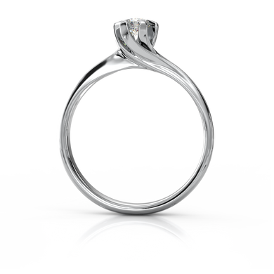 Золотое кольцо с бриллиантом "Explosion", уточнюйте, 1Кр57-0,18-2/4, Белый
