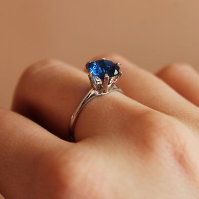 Фото Серебряное кольцо "Laviery Blue"