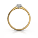 Золота каблучка з діамантом "Fiona", уточнюйте, 1Кр57-0.06-4/4, Білий