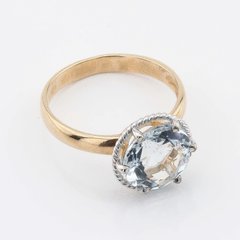 Золотое кольцо с топазом 111016top, 19 размер, уточнюйте