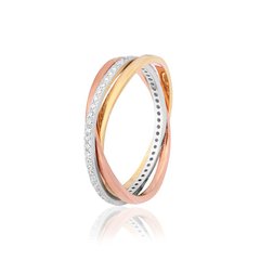 Позолоченое серебряное кольцо К234Ф/419, 15.5