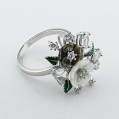 Серебряное кольцо Цветы k111745, уточнюйте
