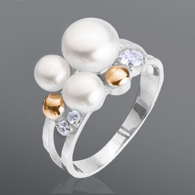 Серебряное женское кольцо "Sakura", уточнюйте, Белый