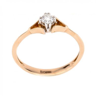 Золотое кольцо с бриллиантом RO06973, уточнюйте