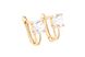 Детские золотые сережки с фианитами КС12313, Белый