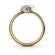 Золота каблучка з діамантом "Belinda", уточнюйте, 1Кр57-0.15-4/4, Білий
