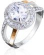 Серебряное женское кольцо "Adriana", уточнюйте, Белый