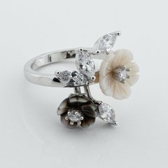 Серебряное кольцо Цветы k111747, уточнюйте