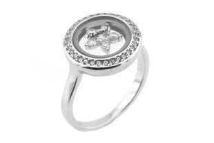 Серебряное кольцо с фианитами СК11003, уточнюйте