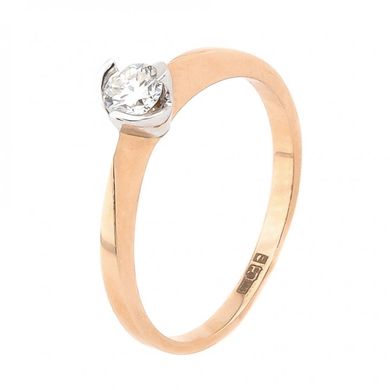 Золотое кольцо с бриллиантом RO03885, уточнюйте