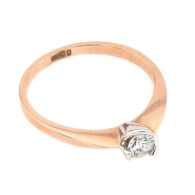 Золотое кольцо с бриллиантом RO03885, уточнюйте