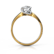 Золотое кольцо с бриллиантом "Harper", уточнюйте, 1Кр57-0,05-3/5, Белый