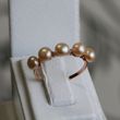 Позолоченное серебряное кольцо "Pearls gold", 15