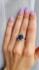 Серебряное кольцо "Sapphire glow", уточнюйте