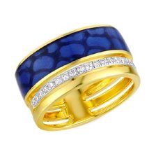 Фото Серебряное кольцо с позолотой и камнями 5581877