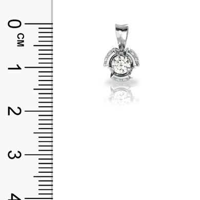 Золотая подвеска с бриллиантами "Rebel", 1.26, 1Кр57-0,29-3/3; 15Кр57-0,08-3/4, Белый