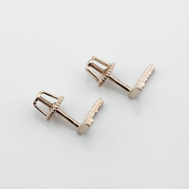 Сережки Ластівки з червоного золота з фіанітами