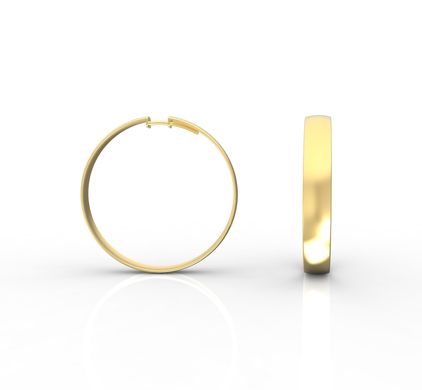 Позолоченные серебряные серьги кольца "Superb Yellow"