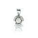 Золотая подвеска с бриллиантами "Rebel", 1.26, 1Кр57-0,29-3/3; 15Кр57-0,08-3/4, Белый